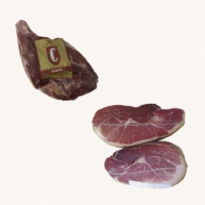 Castellar (Blázquez) Boneless Serrano Ham (Jamón) cut in two halves, 100% Duroc, from Guijuelo, Salamanca, Approx. 4.25 kg