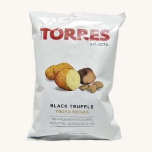 Torres Selecta Black truffle premium potato chips, from Catalonia, bag 125 gr A